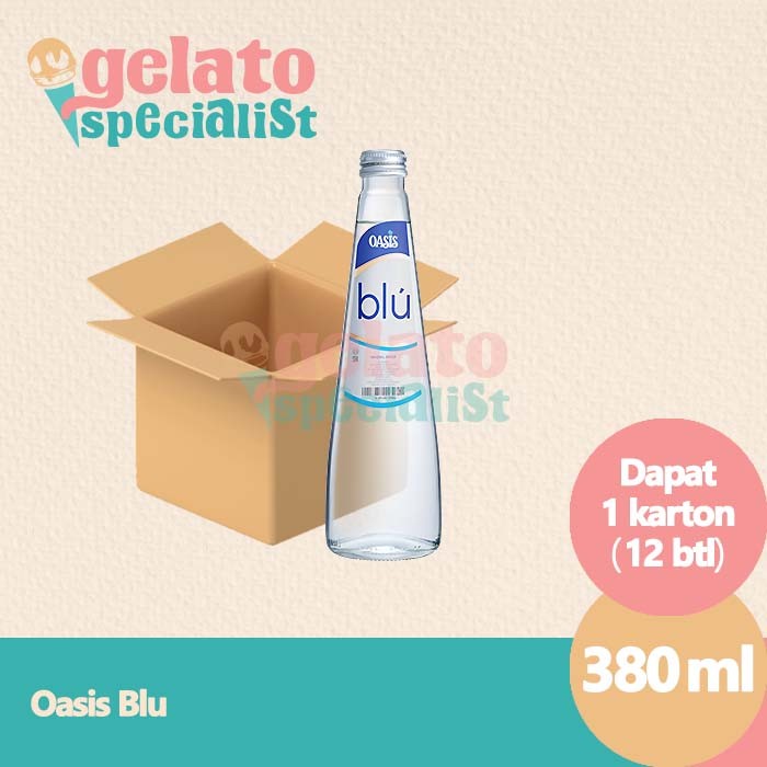 OASIS BLU AIR MINERAL BOTOL KACA 380ML (12pcs)