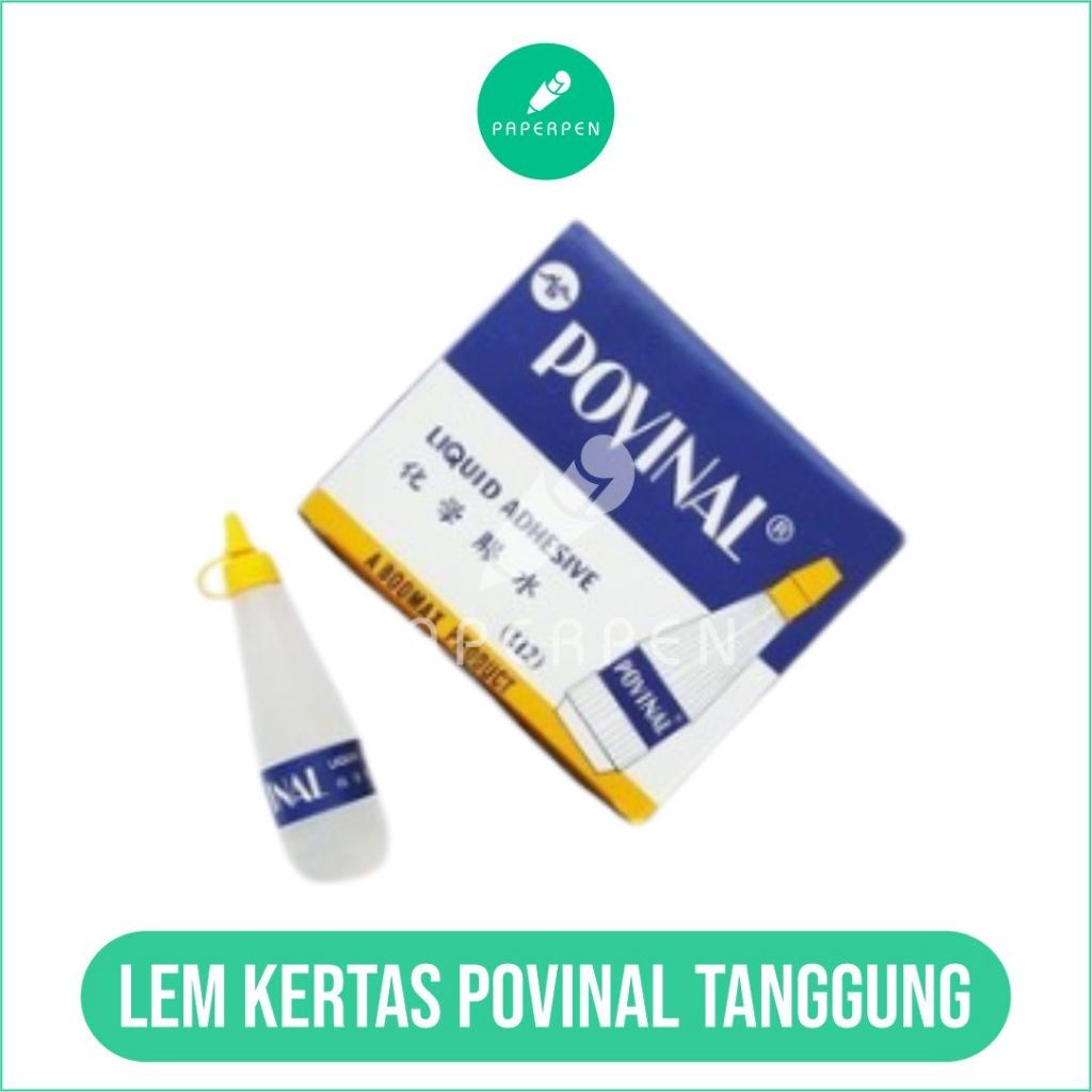 

(SN.ATK) Lem Kertas Povinal Tanggung/Lem Cair Bening