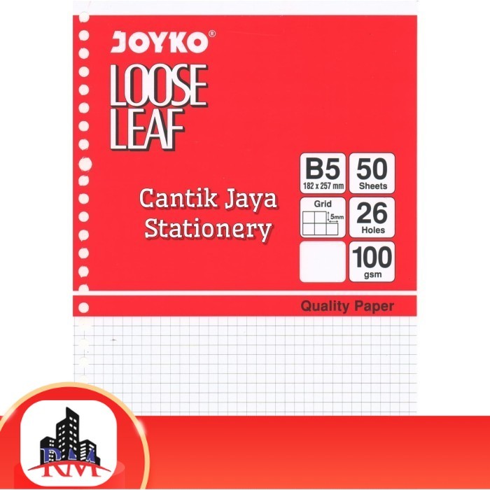 

Loose Leaf Isi Kertas File Binder Joyko B5 50 Lembar Grid