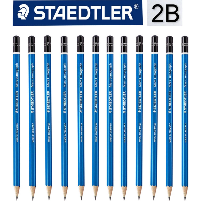 

Ay00! Pensil 2B Staedtler Mars Lumograph - 1 lusin isi 12 pcs