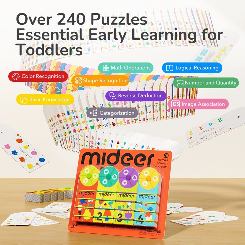 Mideer Match and Connect Playbook Mainan Edukasi Early Education Toys Anak Laki Laki Perempuan 3
