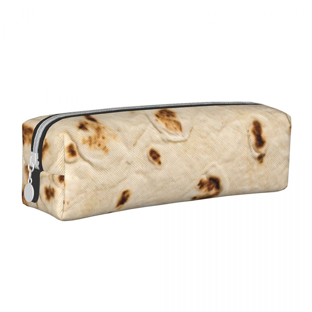 

Burrito Tortilla Wrap Pencil Case Creative Pizza Food Naan Pen Holder Bags Girl Boy Big Capacity School Supplies Gift Pencil Box