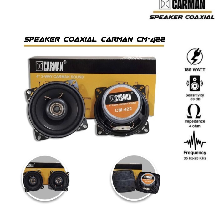 Speaker Pintu Mobil Coaxial 4 inch Carman CM-4221