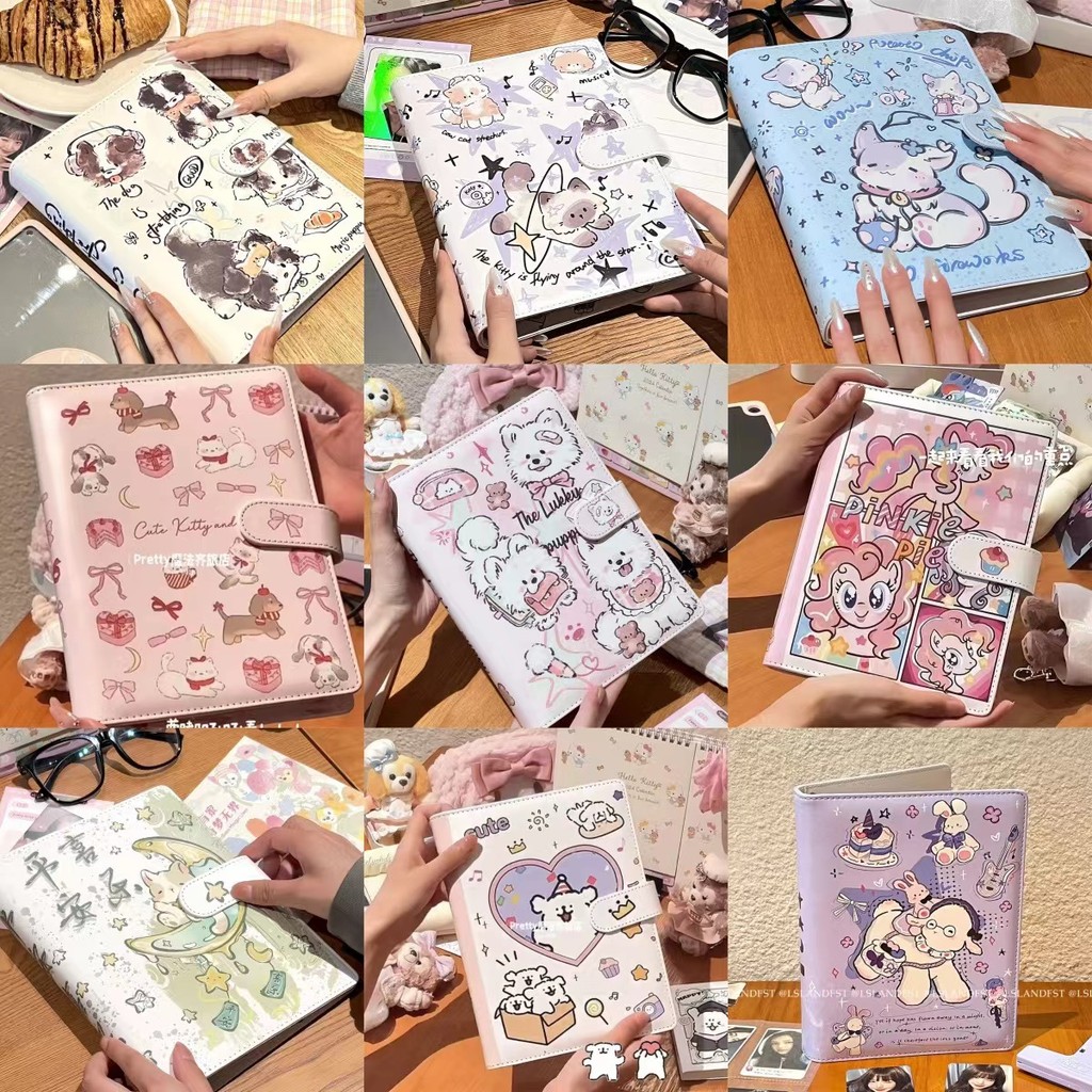 Album Foto A5 Perbatasan Anak Anjing Lucu Kucing Collie Kpop Idol Photocard Holder Kpop Idol Photoca