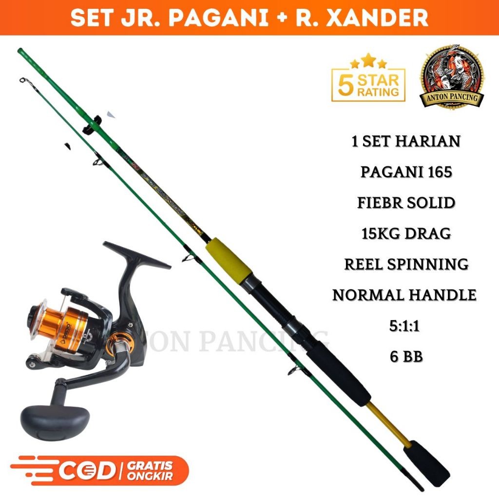 Joran Pancing Harian 1 Set Daido Pagani 165 + Xander 2000