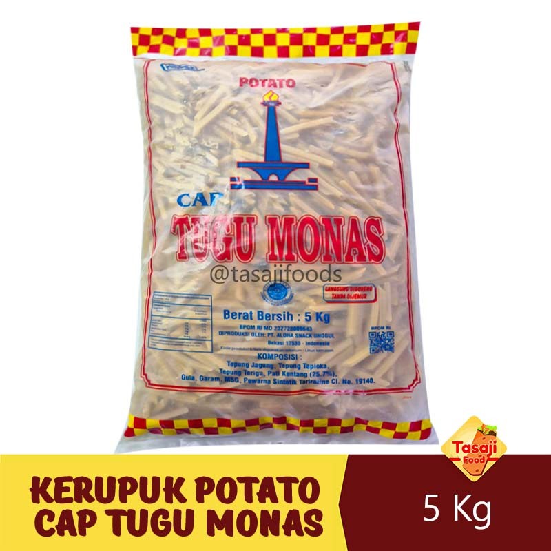

Kerupuk Potato 5 Kg Cap Tugu Monas Kerupuk Mentah