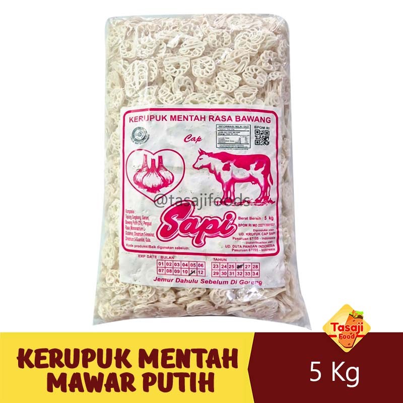 

Kerupuk Mawar Putih 5 Kg Cap Sapi - Kerupuk Mentah
