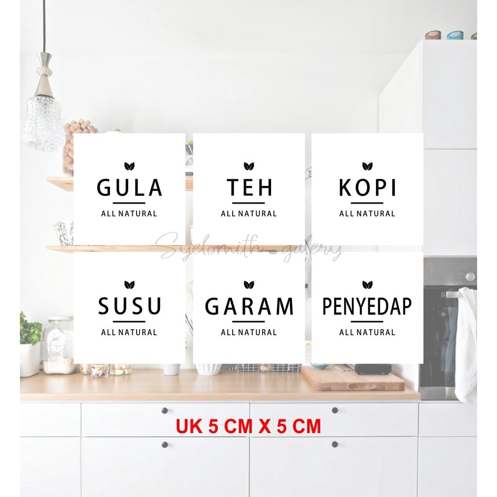 

Cetak Kilat - STICKER LABEL BUMBU WATERPROOF ALL NATURAL (5x5CM) PART A