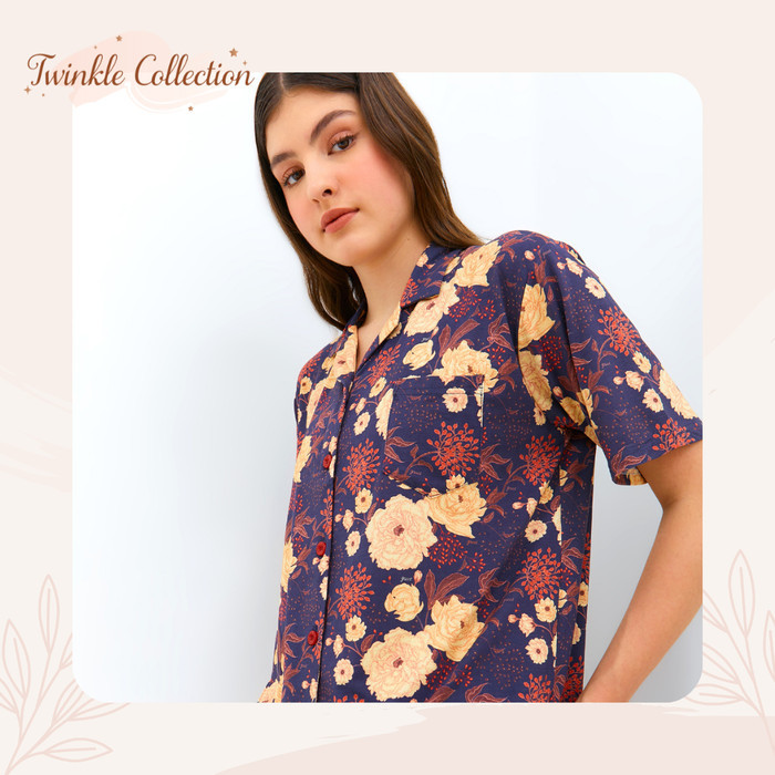 GREET NIGHT WEAR Piyama Jumbo Tencel Modal Celana Pendek HK Size XL - TC-089 HK XL