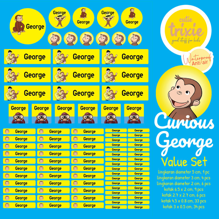 

Sticker Label Nama Anak Curious George