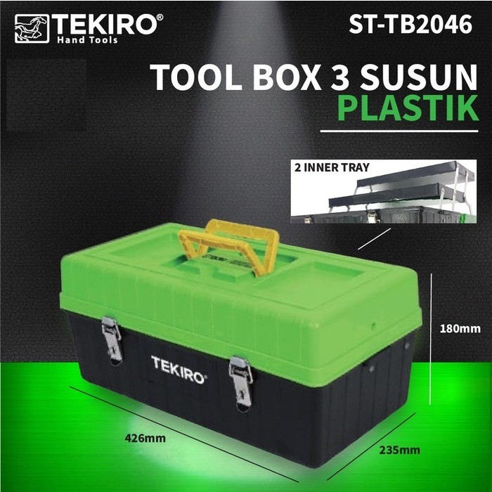 TEKIRO TOOL BOX PLASTIK 3 SUSUN