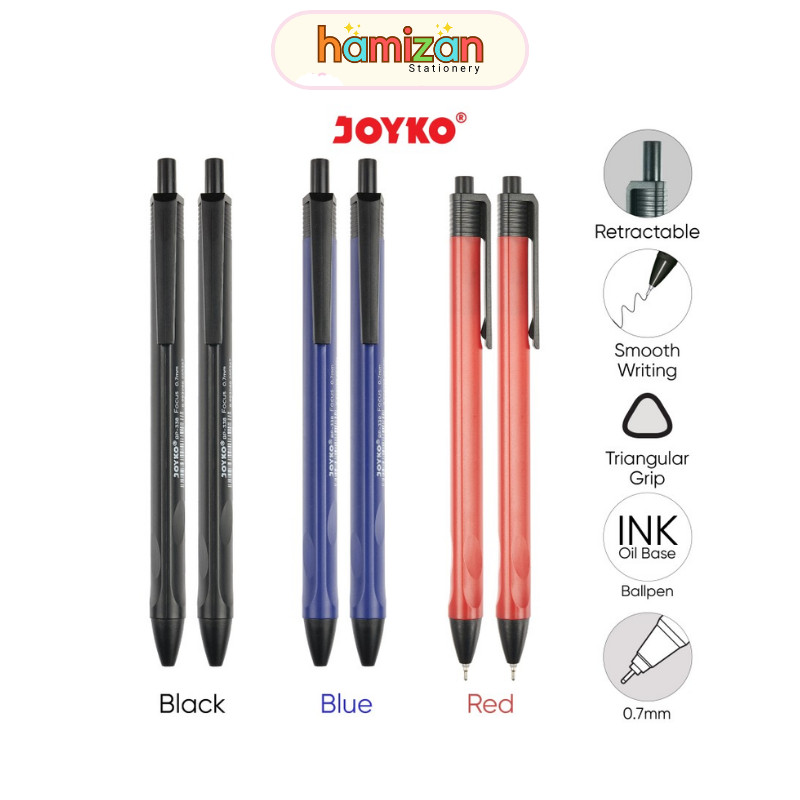 

( 1 pcs ) Ball Pen Retractable Vocus 338 / Pulpen Pena Cetrek Joyko BP-338 Vocus 0.7 mm Murah Berkualitas