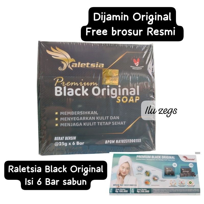 Raletsia Black Original | Sabun Walet Asli | Sabun Pemutih Wajah Jerawat Eksim Flek Hitam Original