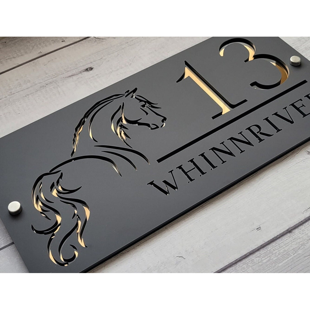 House Number House Signs Door Number House Address Numbers Modern House Sign | Rectangle House Numbe