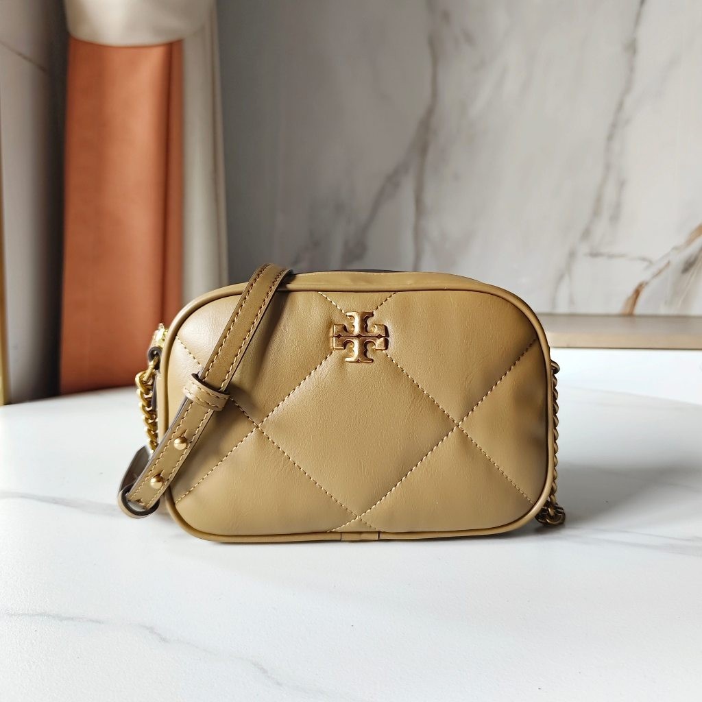 New Counter ORI TB new calfskin plaid crossbody bag, Tory Burch shoulder bag