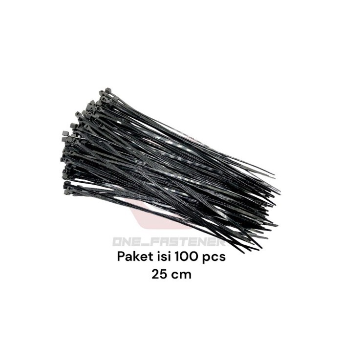 

⭐BISA COD⭐ Kabel Ties Cable Tie Kabel Tie 4X250 mm HITAM 100pc