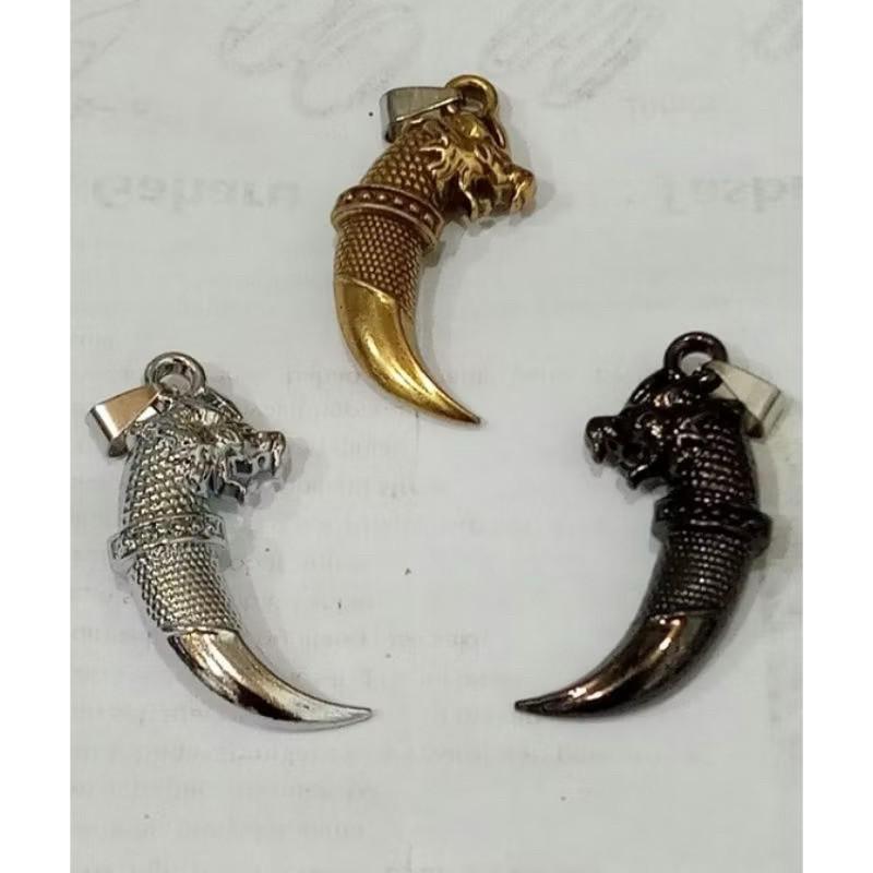 LIONTIN TARING NAGA COCOK BUAT KALUNG RANTAI DAN KALU TALI HITAM STELL PRIA WANITA BAHAN TITANIUM BA