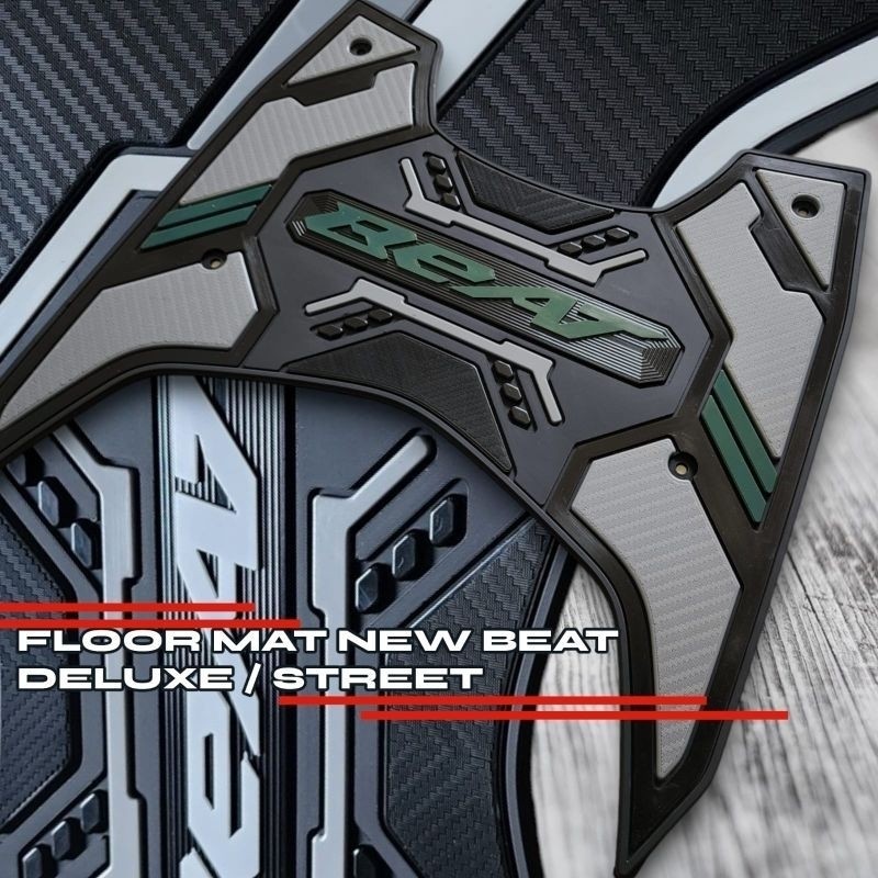 Karpet Beat Deluxe 2020 - 2024 V2 Bahan Karet Premium aksesoris motor beat deluxe alas kaki motor be