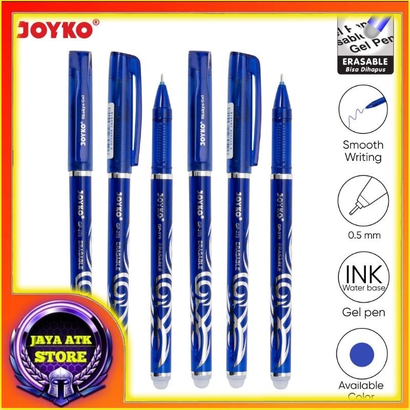 

Erasable Gel Pen GP-279 SHOKYO Pena Jel Bisa Dihapus Warna Hitam dan Warna Biru Ecer 0.5 Mm