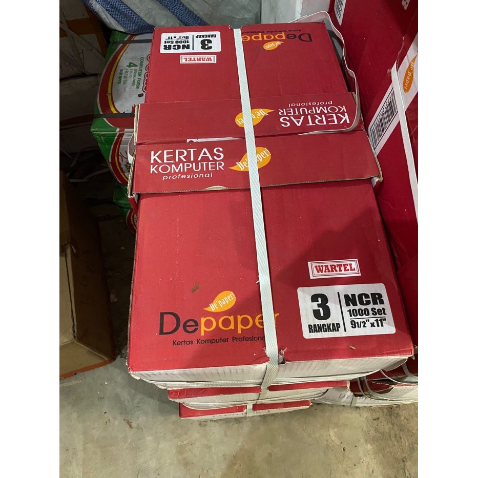 

Continuous Form Depaper 9.5 x 11 3 Ply Wartel (dibagi 4)/ Kertas NCR