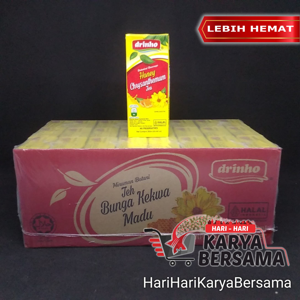 

MINUMAN RINGAN DRINHO HONEY CHYSANTHEMUM TEA PACK ISI 24 X 250ML- PERKARTON