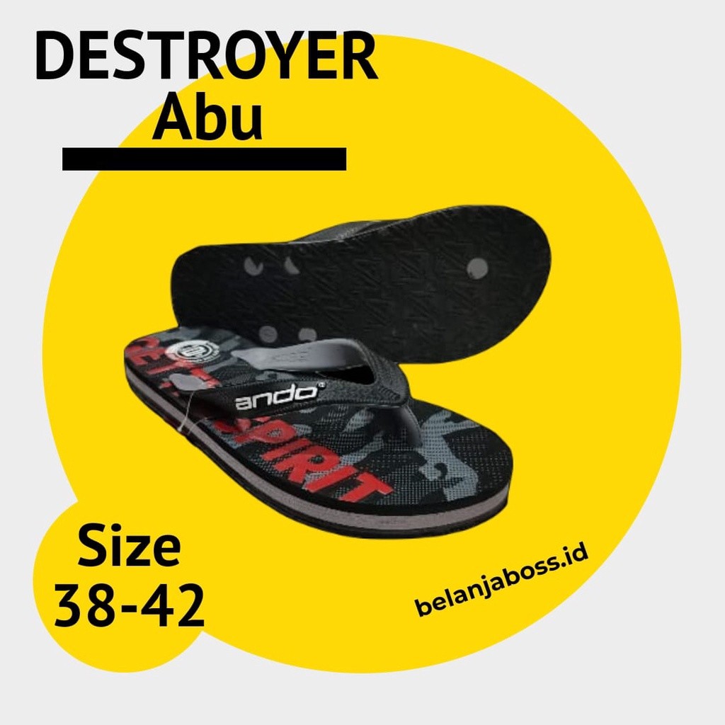 ANDO DESTROYER Sandal Jepit Pria Size 38-42