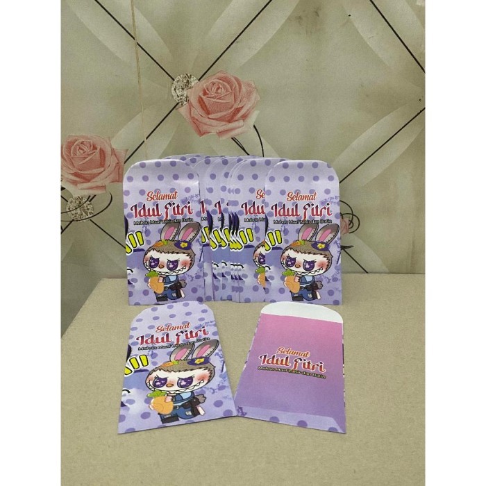 

Ampau / amplop (isi 50 lembar) lebaran labubu kuromi new uk medium uk 11x7cm - labubu ungu, 50 lembar