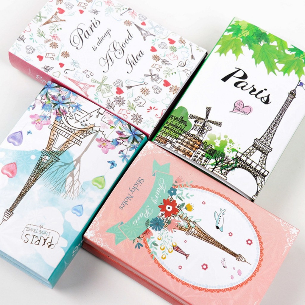 

New Paris Eiffel Tower 6 Folding Memo Pad N Times Sticky Notes Memo Notepad Bookmark Gift Stationery