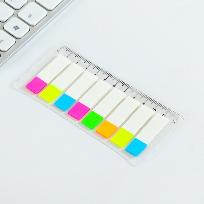 

Fluorescent Plastic Film Index Indicator Pet Strip Sticky Notes With Strong Adhesion