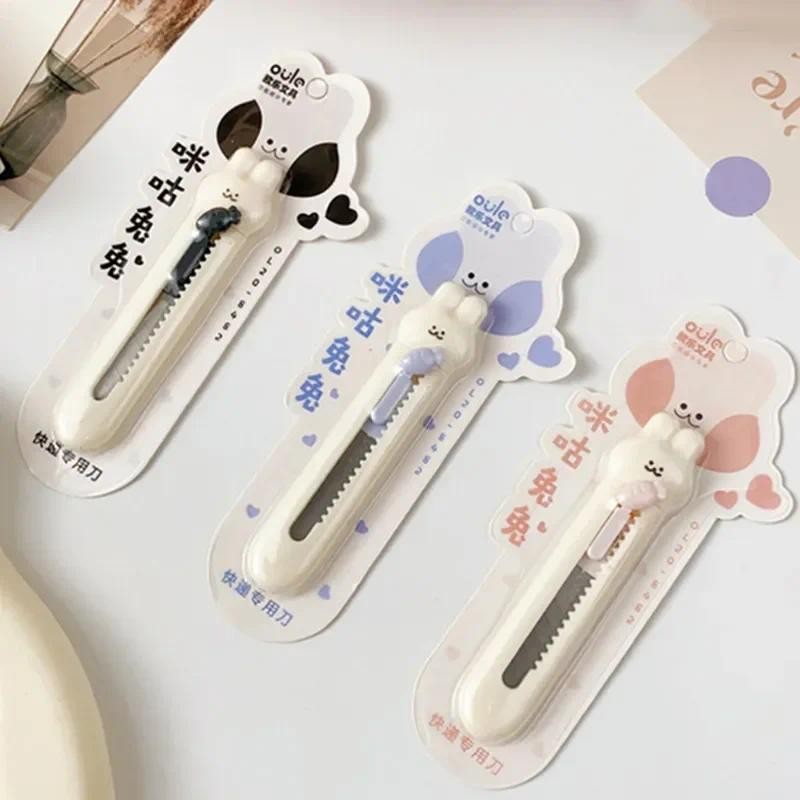 

1 Pc Mini Lovely Utility Knife Kawai Piggy Rabbit Cutter Box Lovely Stationery Folding Knife Cute Paper Cutter Student Supplies