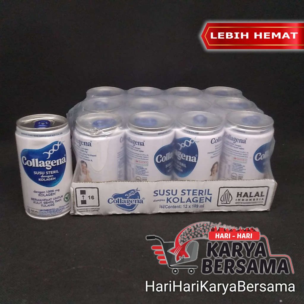 

MINUMAN SUSU COLLAGENA SUSU STERIL KALENG PER-KARTON ISI 12'S X 189ML