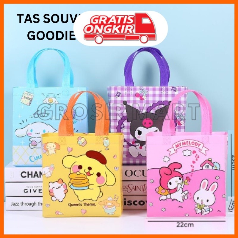 

Tas Souvenir Ulang Tahun Anak Kado Ultah Snack Goodie Bag Karakter Tote Bag Tenteng Lucu Sanrio Melody Cinnamoroll Kuromi Pompompurin