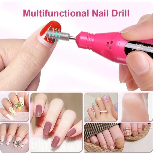 Alat Electric Nail Art Manicure Pedicure Perawatan Kuku 6 Mata Poles Dan Amplas Kuku Alat Salon- MS
