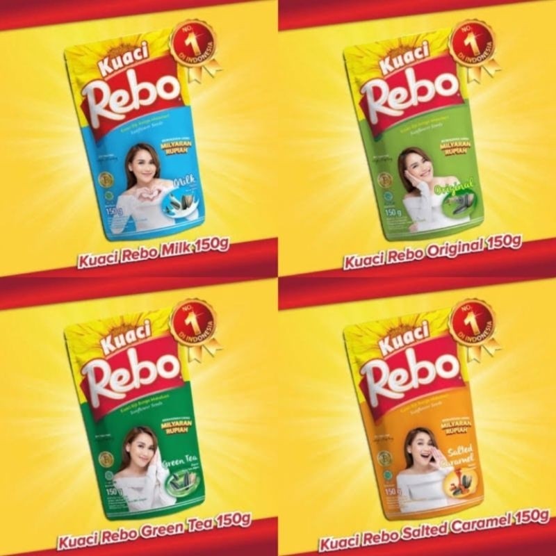 

Rebo Kuaci Biji Bunga Matahari Kecil 75 gr - Original/ Milk/ Karamel/ Green Tea/ All Varian
