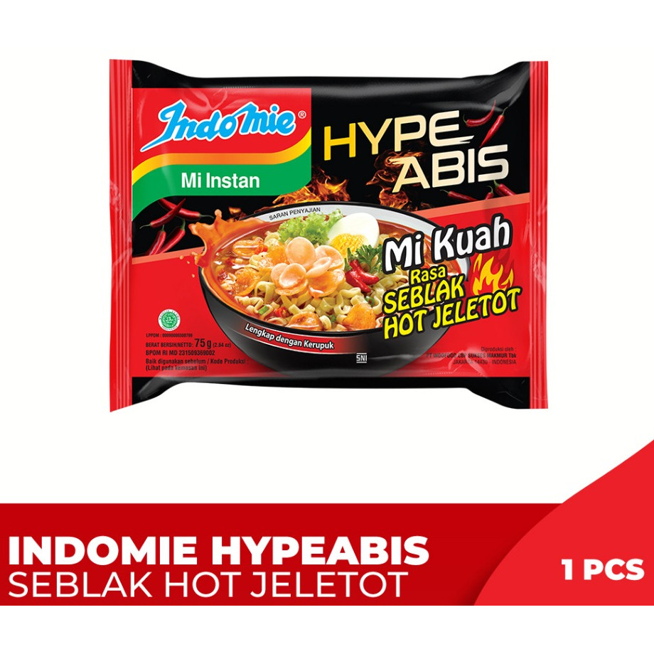 

Indomie Hypeabis Seblak Hot Jeletot indofood