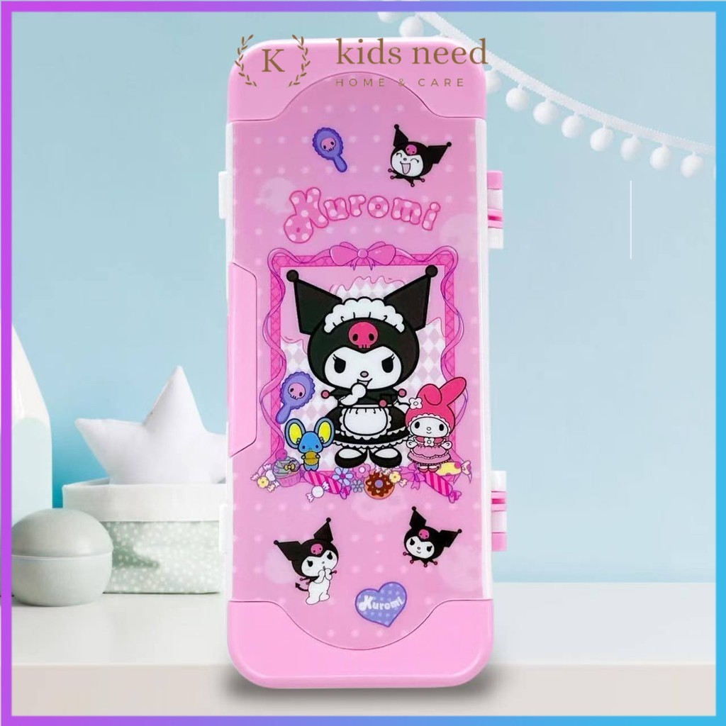 

HenJO (2 Sisi) Kotak Pensil Karakter Kuromi Melody Multifungsi / Tempat Pensil Anak Sekolah Dengan