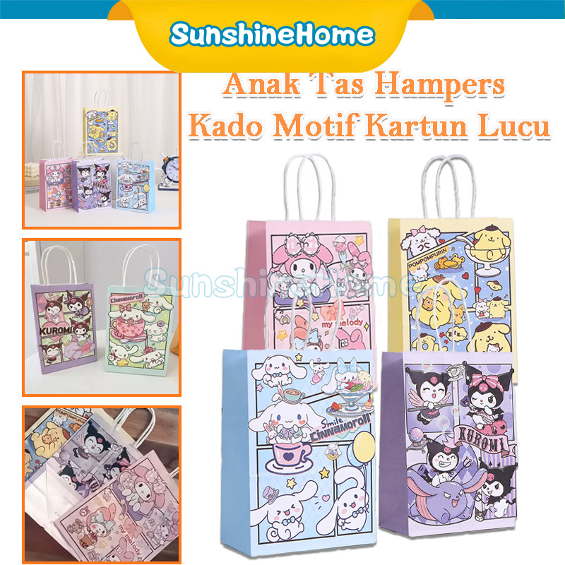 

Paper Bag Kantong Kertas Happy birthday Animasi Goodie Bag Bingkisan Snack Anak Tas Hampers