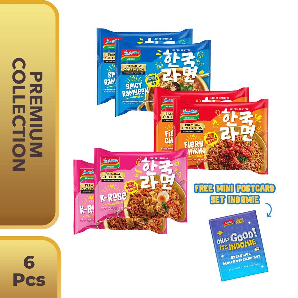 

6 pcs Bundling 1 Korean Series Free Mini Postcard Set Indomie