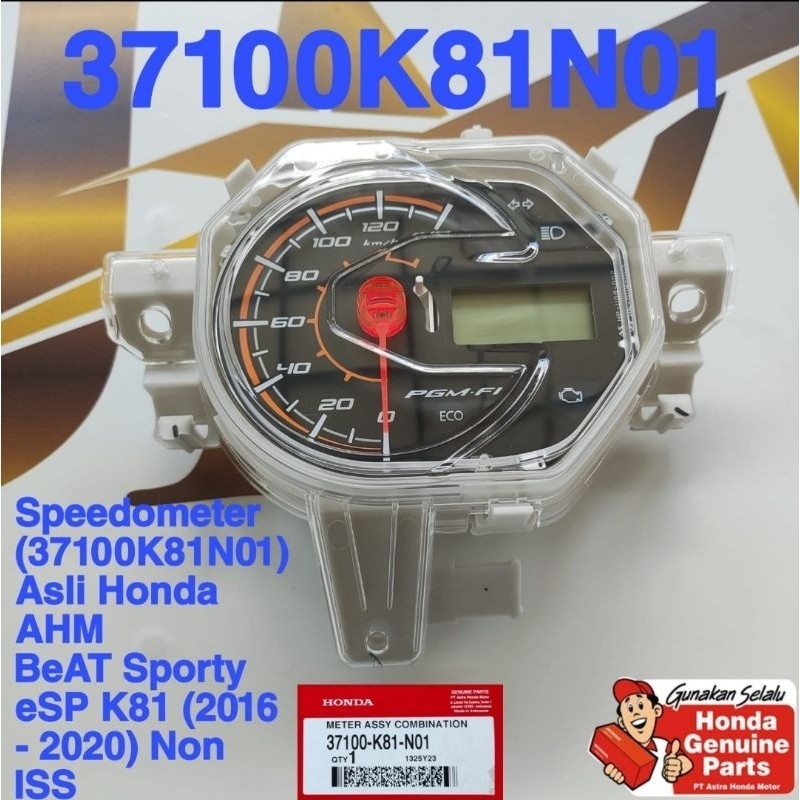 37100K81N01 Speedometer Assy Beat Esp Non Iss 2016-2020 Ori AHM