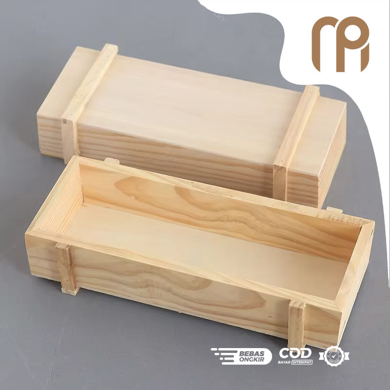 Pot Wooden Box Kayu Jati Belanda Hiasan Rumah Meja Dekorasi Ruang Tamu Tempat Bunga Artificial