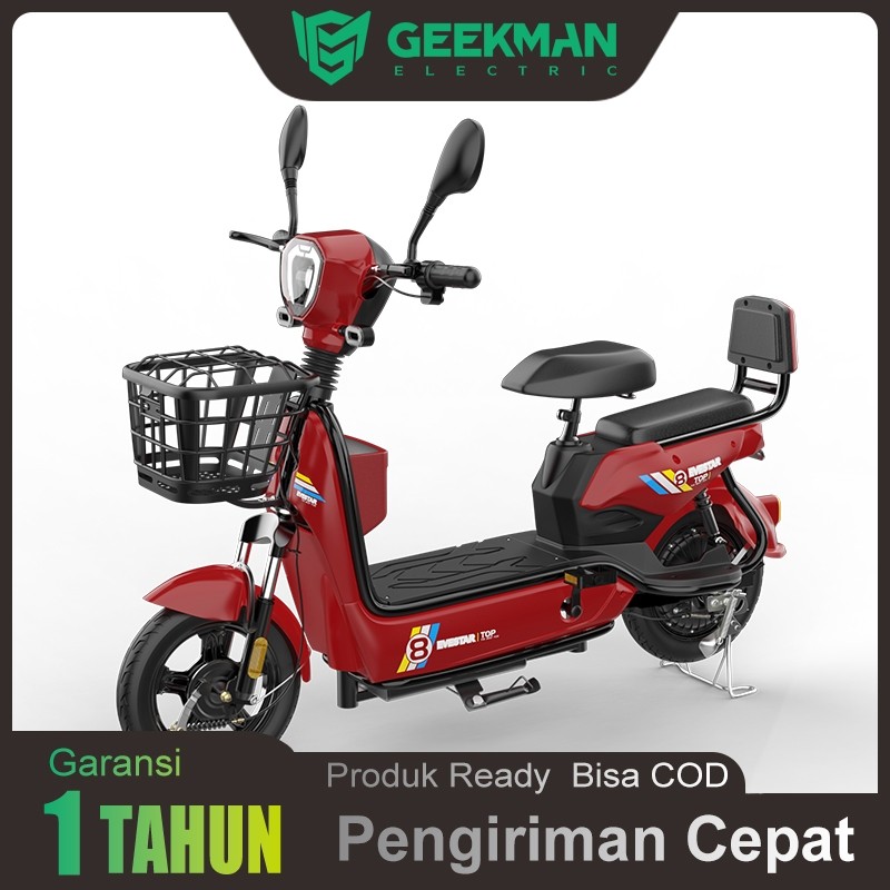 Geekman Sepeda Listrik Dewasa / Sepeda Motor Listrik / 12ah 48v / Garansi Resmi