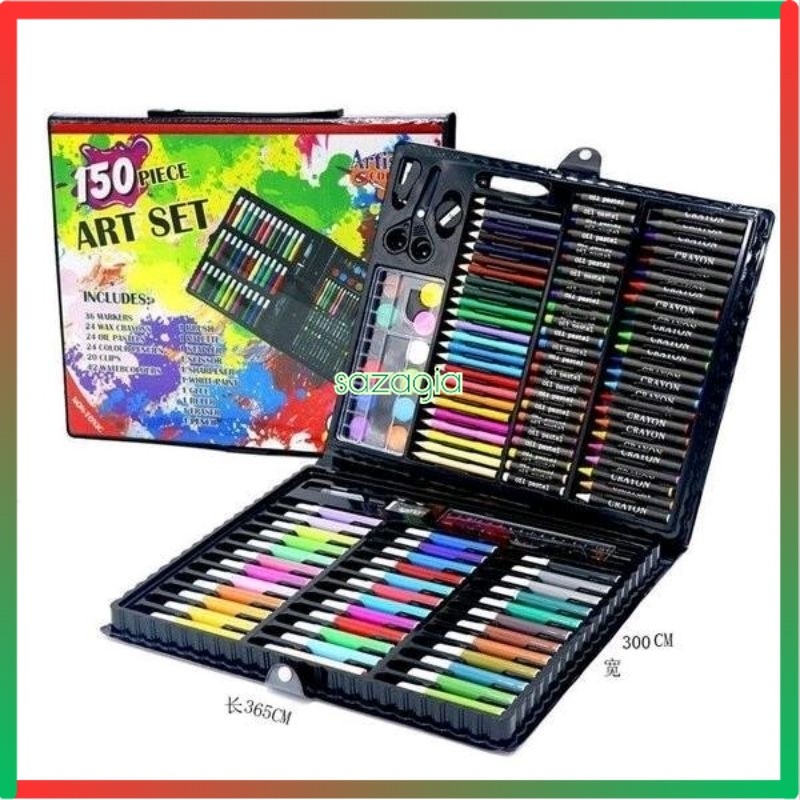

(SG) ART SET 150 CRAYON SET 150 ALAT LUKIS MENGGAMBAR MEWARNAI KOMPLIT