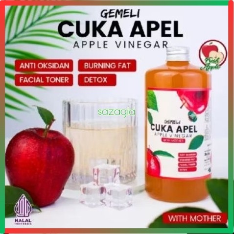 

(SG) Cuka Apel Original Diet Detoks Apple Cider Vinegar Toner Wajah Alami 500ml 250ml 100% Tanpa Campuran