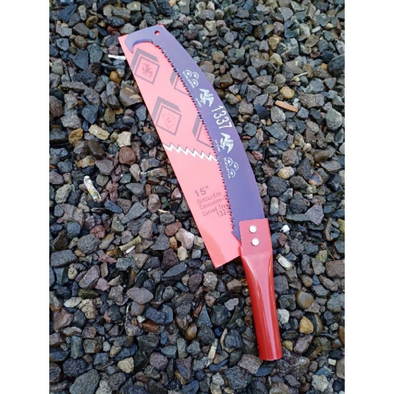 Gergaji Kopi Cap Mata Melengkung 15" Gergaji Dahan Ranting Gergaji Bonsai Kualitas Bagus