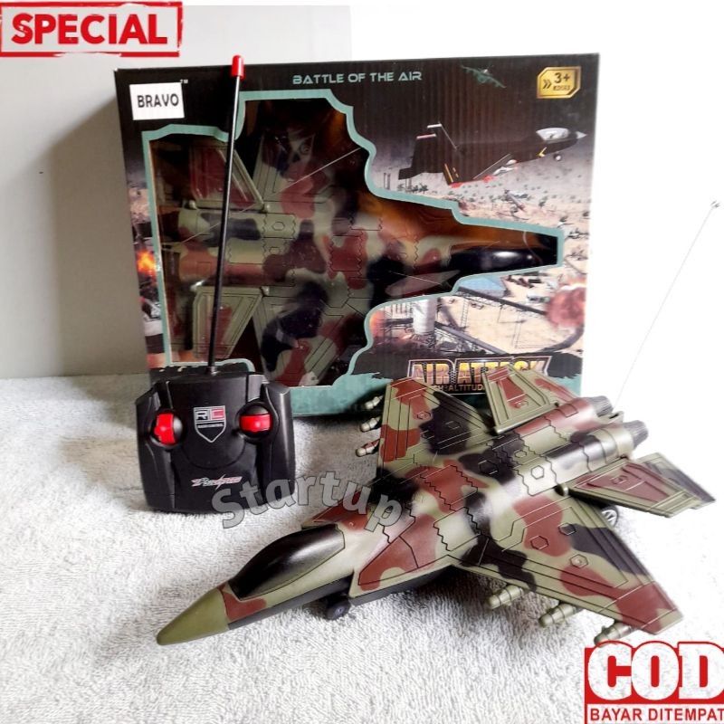 ZARISHOP.ID Mainan RC Pesawat Militer Tempur Air Attack Bravo / Pesawat Remote Control Militer Tempu