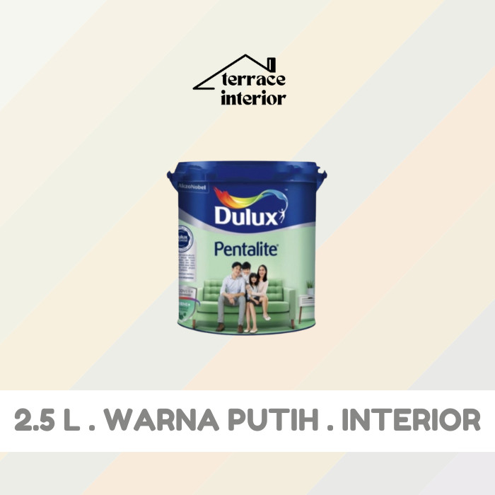 Cat Tembok Dulux Interior Pentalite Warna Putih 2.5L Ultra Matt Smooth