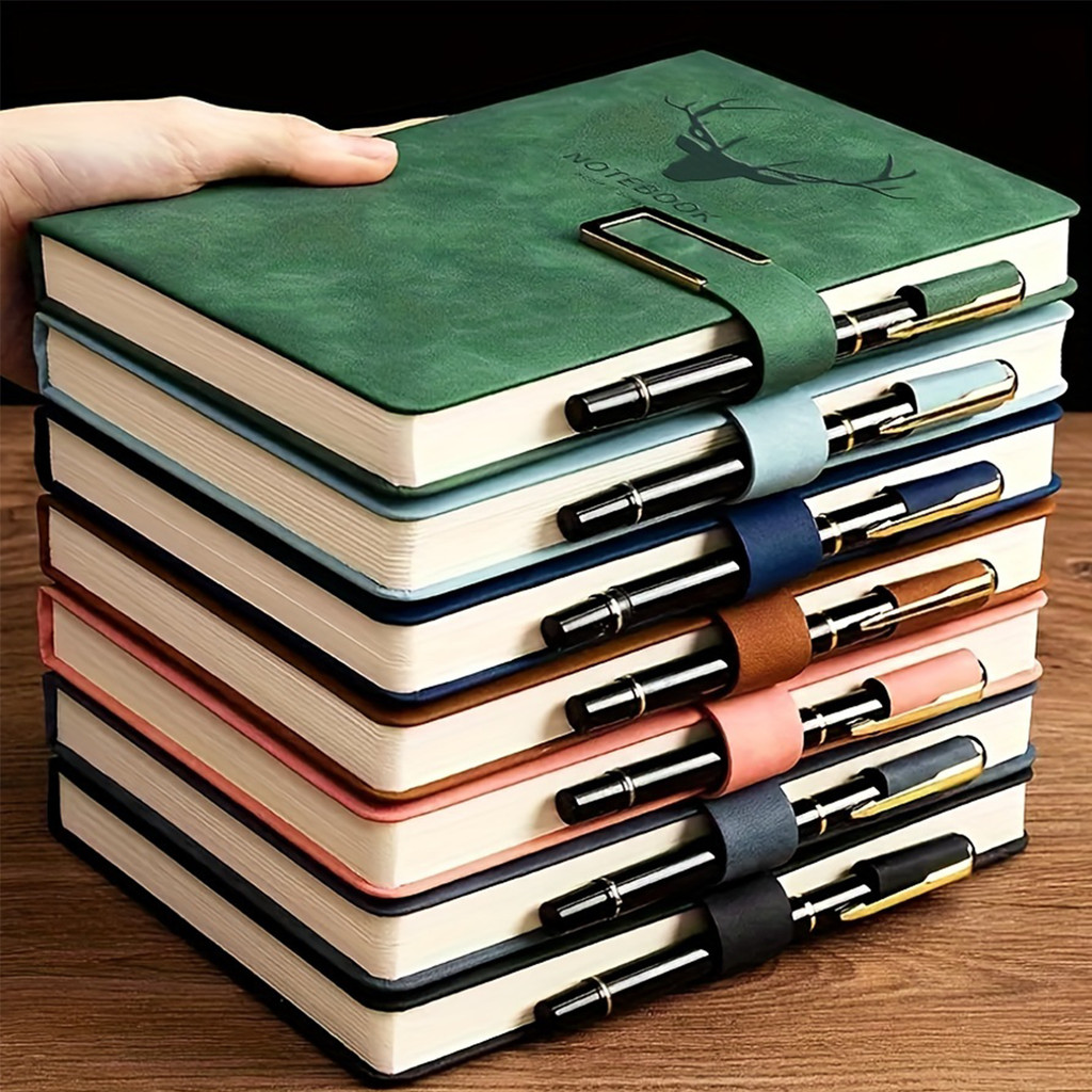 

Personalized retro A5 leather notebook soft cover, perfect for business meetings, college life diary writing, is the best gift