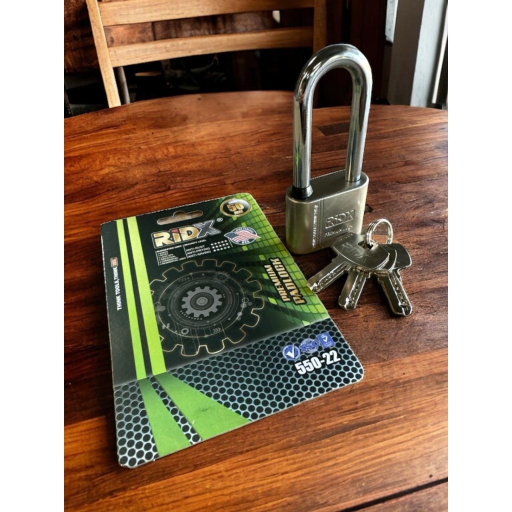 RIDX Gembok Premium Anti Karat & Anti Congkel – Kunci Komputer – Pilihan Leher Pendek
