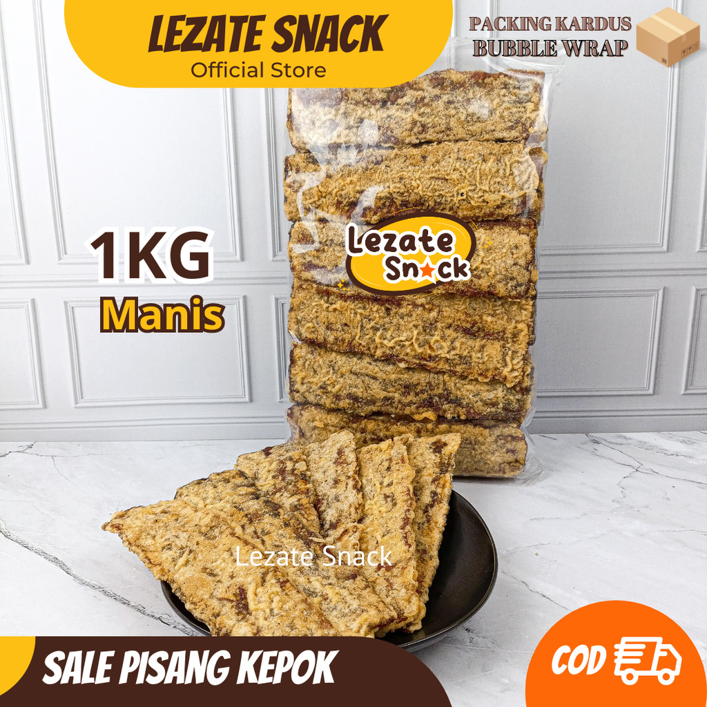 

Sale Pisang Kepok Premium 1KG Kering Manis Kiloan Murah / Kripik Sale Pisang Legit Manis SEDAP SNACK
