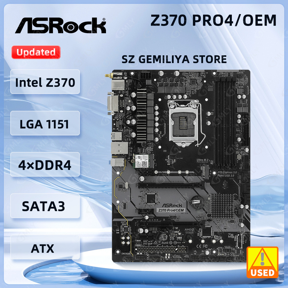 ASRock Z370 PRO4/OEM Motherboard Intel Z370 LGA 1151 M.2 DDR4 64GB  support 9700 9400 9900 8400 8700